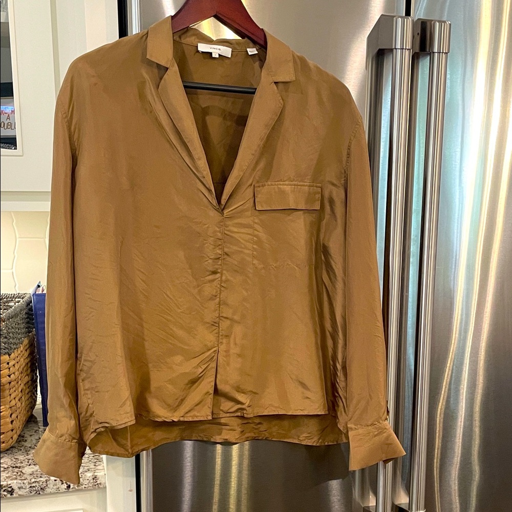 Vince Women's Tan Blouse